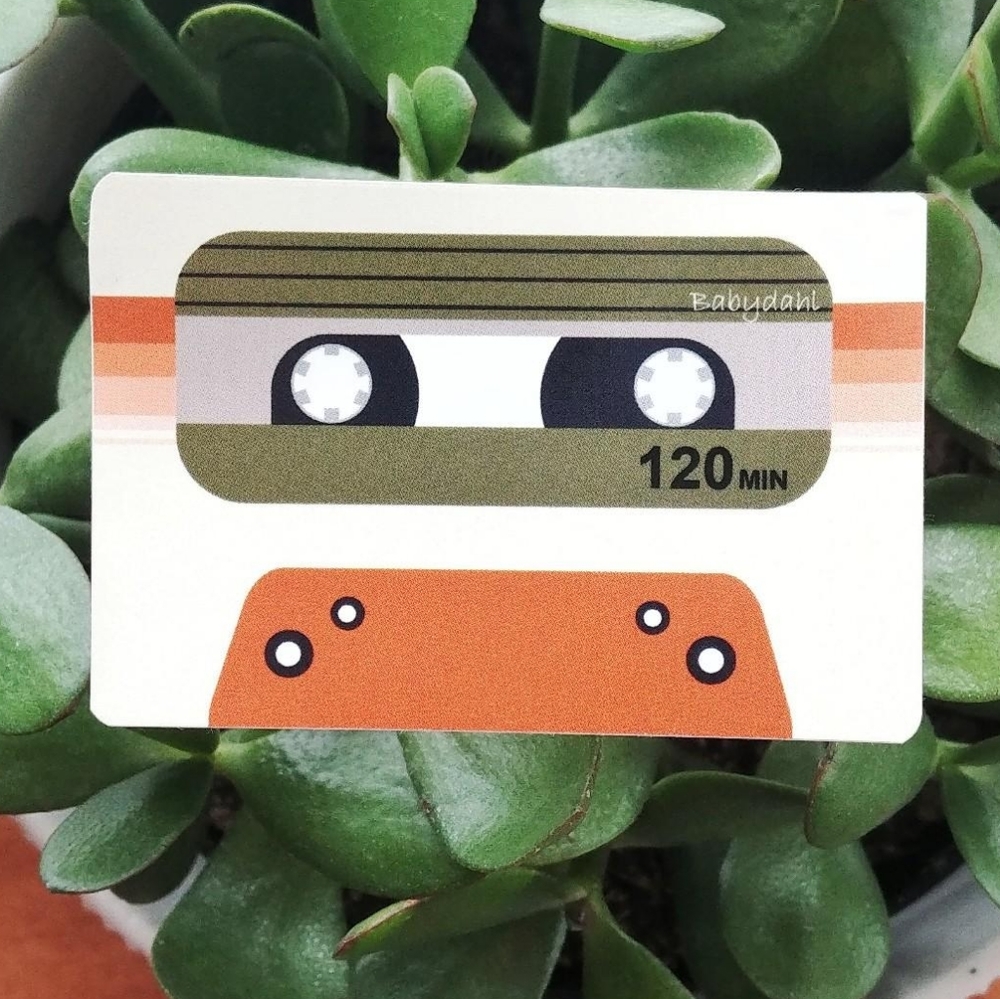 Cassette Tape Water Bottle And Laptop Sticker